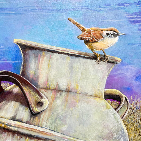 Wren on a Milk Can